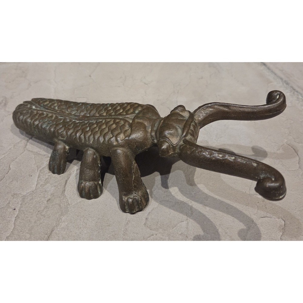 VINTAGE Heavy Cast Iron Beetle Bug BOOT JACK Rustic Home Decor Doorstop Bookend